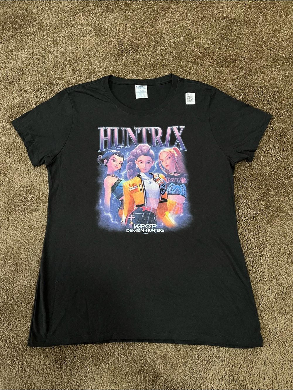 KPop Demon Hunters Huntrix Women’s Graphic T-Shirt New With Tags Black Medium